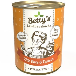 Bettys Landhausküche Katzenfutter mit Ente 1x 400g
