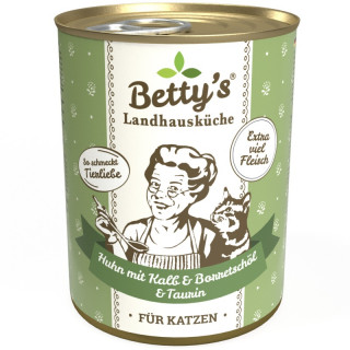 Bettys Landhausküche Katzenfutter Huhn & Kalb 1x 400g