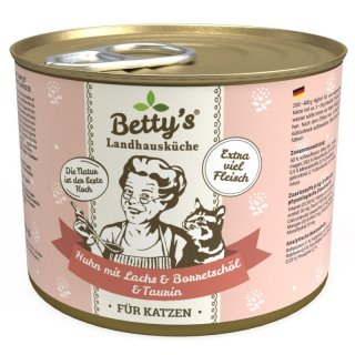 Bettys Landhausküche Katzenfutter Huhn mit Lachs 1x 200g
