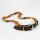 Larsson Farm Bernsteinkette mit Malachit und Red-Jasper für Hunde & Katzen 40-50 cm