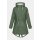 Derbe Damen Regenmantel Gefüttert Friese Tidaholm Oliv/Off White 34