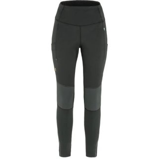 Fjällräven Damenhose Abisko Varm Trekking Tights Schwarz-Iron Grau