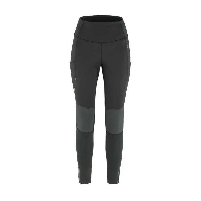 Fjällräven Damenhose Abisko Varm Trekking Tights Schwarz-Iron Grau M