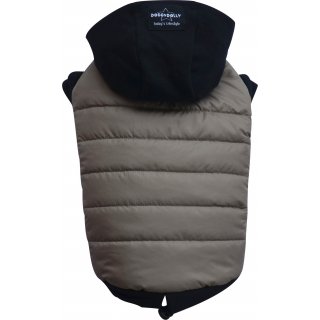 DoggyDolly Hunde PulliParka Cappuccino-Schwarz