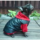 DoggyDolly Hunde PulliParka Mops&amp;Co Schwarz-Rot