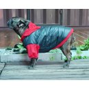 DoggyDolly Hunde PulliParka Mops&amp;Co Schwarz-Rot