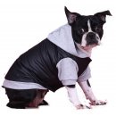 DoggyDolly Hunde PulliParka Mops&Co Schwarz-Grau