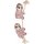 Flamingo Hundespielzeug Hangta Faultier mit Seil Altrosa