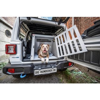 Die Hundebox Hundetransportbox Medium Grau Metallic
