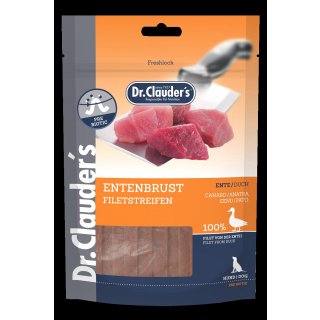 Dr.Clauder´s Hunde & Katzen Snack Entenbrustfiletstreifen 80g