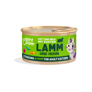 Edgard & Cooper Katzen Nassfutter Adult Lamm und Freilandhuhn 85g