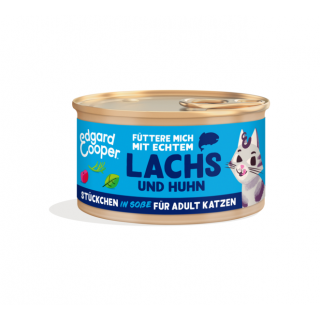 Edgard & Cooper Katzen Nassfutter Adult Pazifischer Lachs und Freilaufhuhn 85g