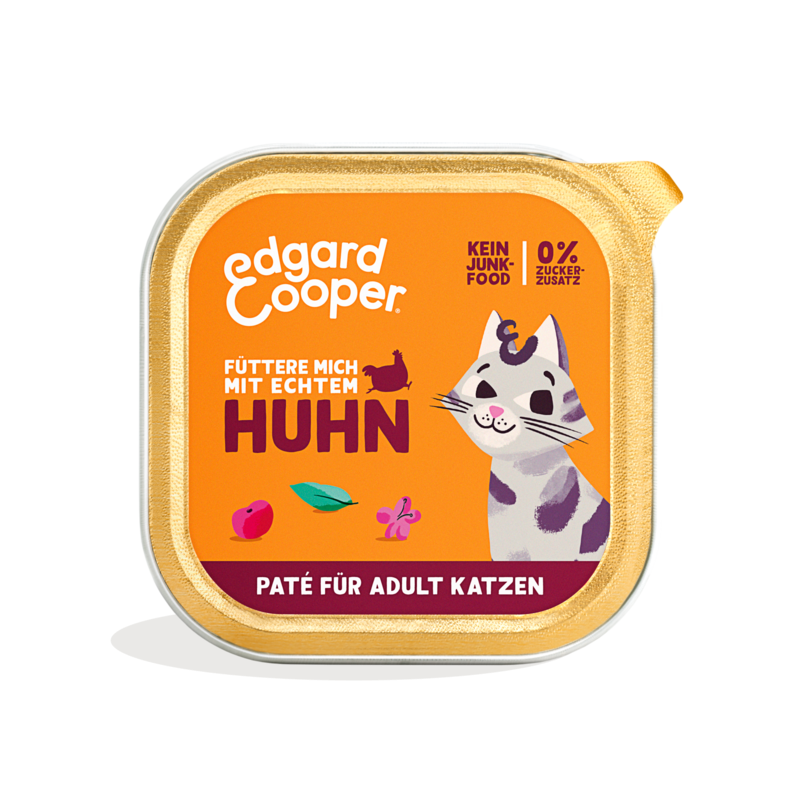 Edgard & Cooper Katzen Nassfutter Paté Adult Freilaufhuhn 85g