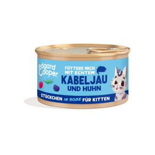 Edgard & Cooper Katzen Nassfutter Kitten MSC-Kabeljau und Freilaufhuhn 85g