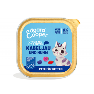 Edgard & Cooper Kitten Nassfutter Paté MSC-Kabeljau und Freilaufhuhn 85g