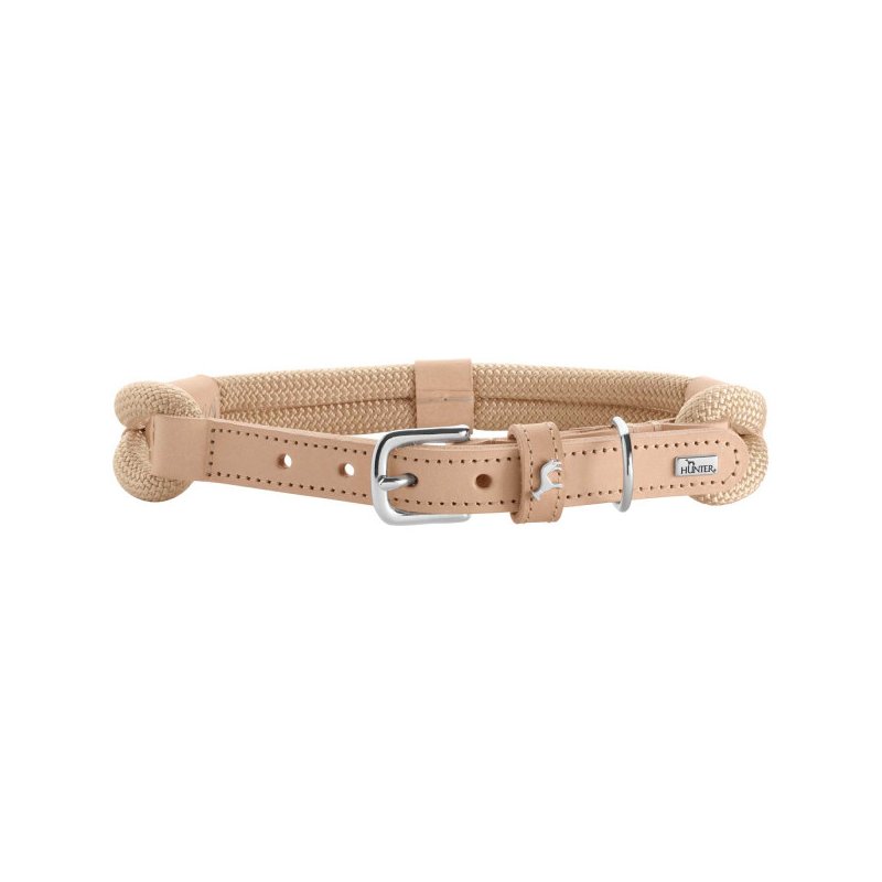 Thumbnail - Hunter Hunde Halsband Malia Beige/Natur 60/M-L