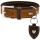 Hunter Hunde Halsband Tara Cognac/Dunkelbaun 60/M-L