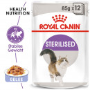 ROYAL CANIN STERILISED Nassfutter in Gelee f&uuml;r kastrierte Katzen 12x85 g