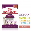 ROYAL CANIN SENSORY Smell Taste Feel Nassfutter Multipack in So&szlig;e f&uuml;r w&auml;hlerische Katzen 12x85 g