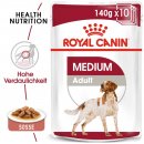 ROYAL CANIN MEDIUM ADULT Nassfutter f&uuml;r erwachsene mittelgro&szlig;e Hunde 10x140 g