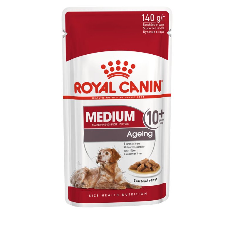 ROYAL CANIN MEDIUM AGEING 10+ Nassfutter für ältere mittelgroße Hunde 10x140 g