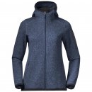 Bergans Damenjacke Kamphaug Knitted Hoodie Orion Blau