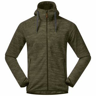 Bergans Herrenjacke Hareid Fleece Dunkel Oliv Grün