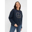 Derbe Damen Sweatshirt Peace Navy