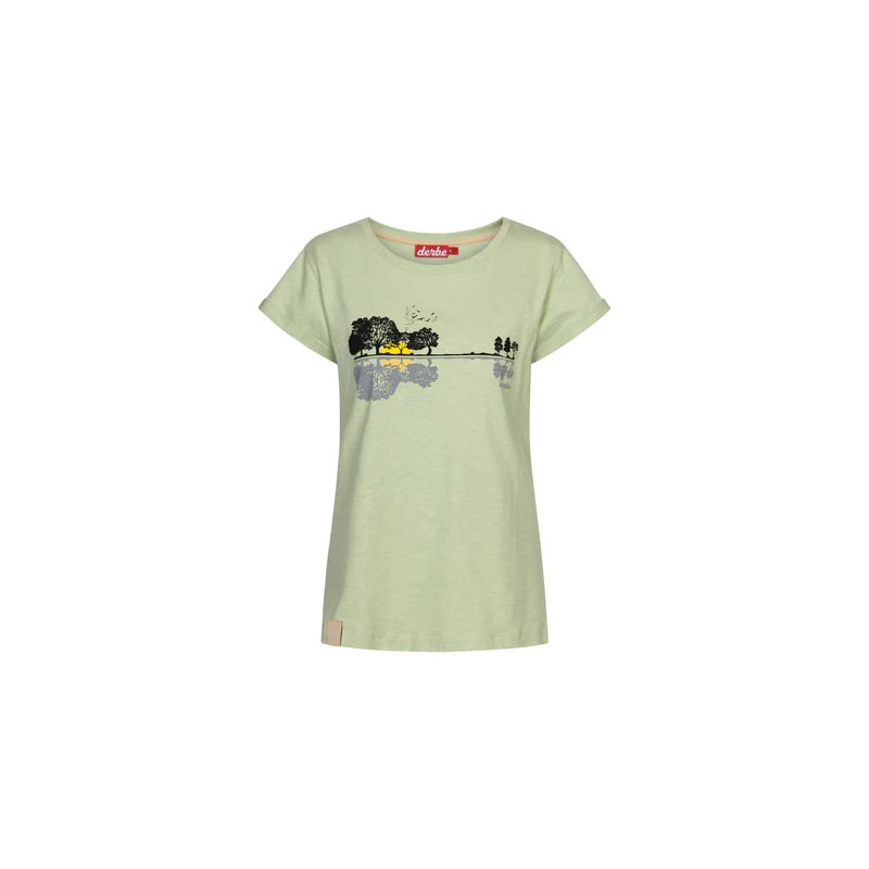 Thumbnail - Derbe Damen T-Shirt Gitawald Laurel Grün XS