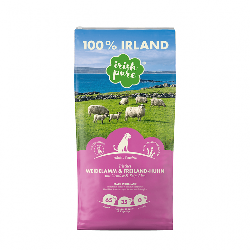 Irish Pure Hundetrockenfutter Irisches Weidelamm & Freiland-Huhn Adul