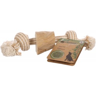 Flamingo Hundespielzeug Java Seil mit Kaffeebaumholz S