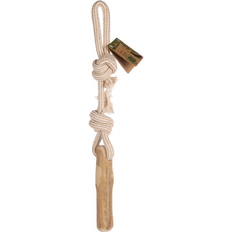 Flamingo Hundespielzeug Java Seil mit Kaffeebaumholz M