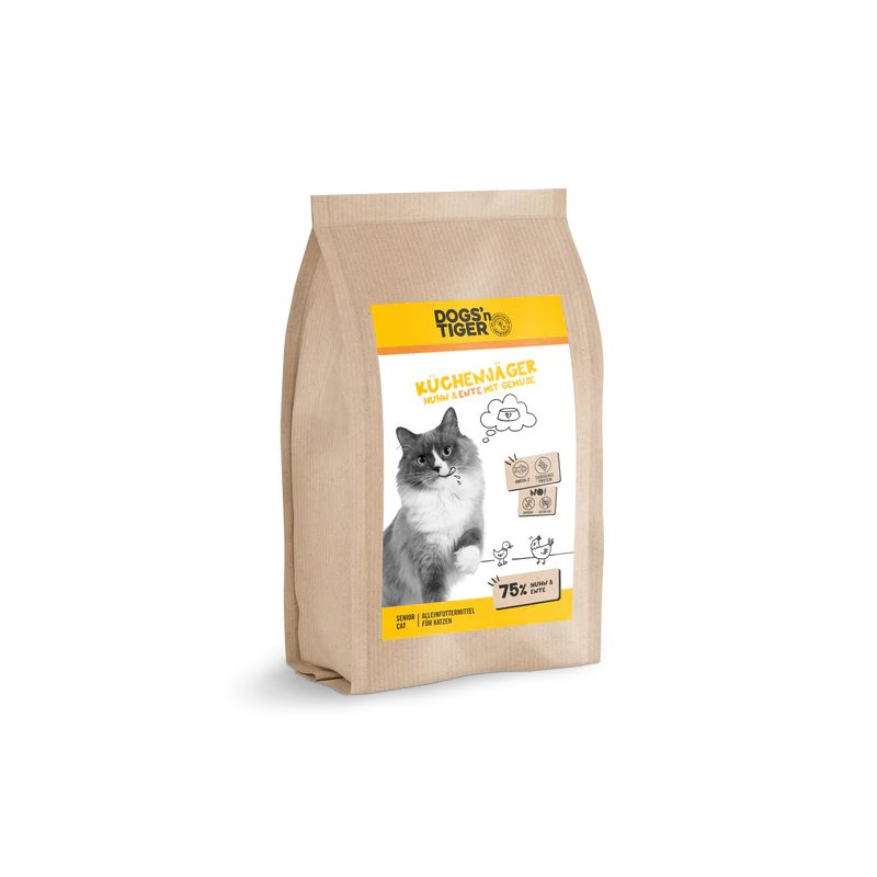 Thumbnail - Dogs’n Tiger Katzenfutter Trockenfutter Senior Küchenjäger 1,5Kg
