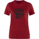 Fj&auml;llr&auml;ven Damen T-Shirt Abisko Wool Fox Pomegranate Rot - Navy