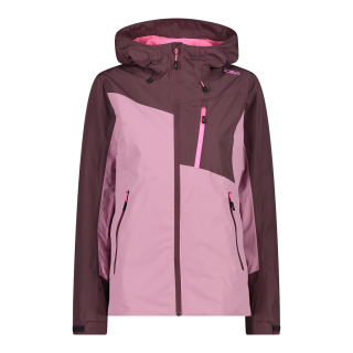 CMP Damen Jacke mit fester Kapuze aus Polypongee Pink