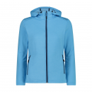 CMP Damen Fleecejacke aus Stretch-Performance mit Kapuze Hellblau