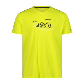 CMP Herren Piqué-Shirt mit Adventure-Print Gelb