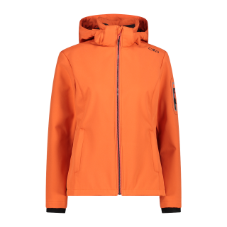 CMP Damen Softshelljacke mit abnehmbarer Kapuze Orange