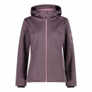 CMP Damen Softshelljacke Meliert mit abnehmbarer Kapuze...