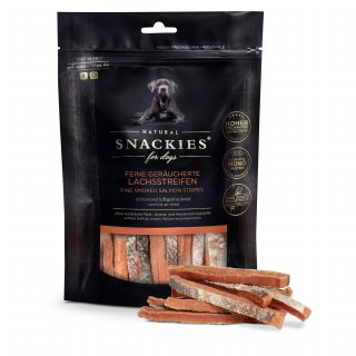 Snackies Hundesnack Feine geräucherte Lachsstreifen 170g