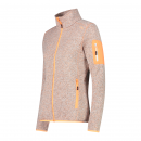 CMP Damen Fleecejacke Knit-Tech Meliert Orange 44