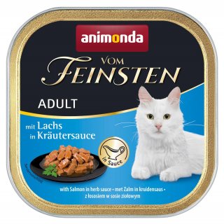 Animonda Katzen Nassfutter Vom Feinsten Adult mit Lachs in Kräutersauce 100 g