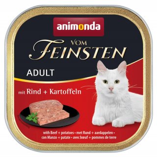 Animonda Katzen Nassfutter Vom Feinsten Adult mit Rind + Kartoffeln 100 g