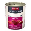 Animonda Hunde Nassfutter GranCarno Adult Rind + Herz 800 g