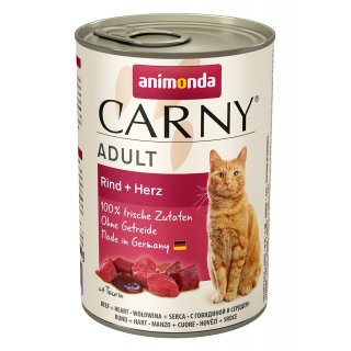 Animonda Katzen Nassfutter Carny Adult Rind + Herz 400 g