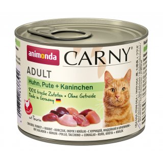 Animonda Katzen Nassfutter Carny Adult Huhn, Pute + Kaninchen 200 g