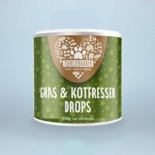 Tierliebhaber Hunde Nahrungsergänzung Gras & Kotfresser Drops 350g