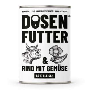 Schnauze&Co Hunde Nassfutter Rind mit Gemüse