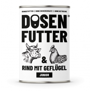 Schnauze&Co Hunde Nassfutter Junior Rind & Geflügel 400g