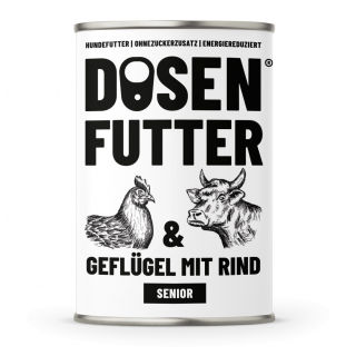 Schnauze&Co Hunde Nassfutter Senior Geflügel & Rind 400g